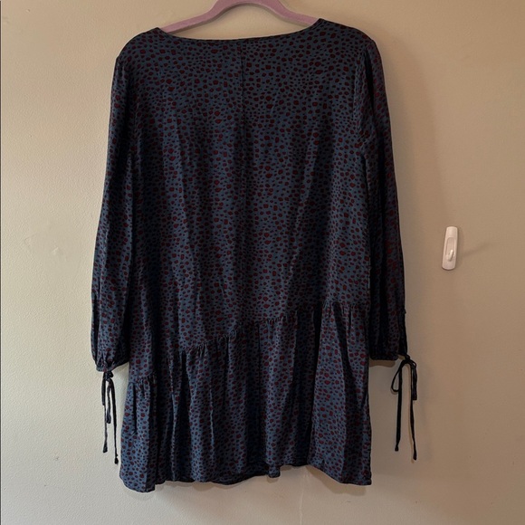 Kori Blue and Red Long Sleeve Dress Size M - Picture 4 of 9